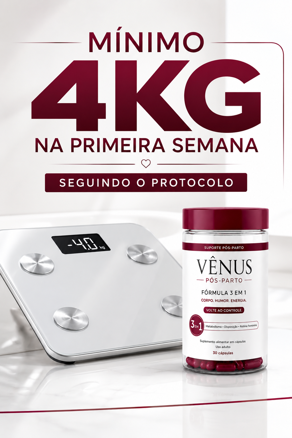 Garantia 4kg na primeira semana